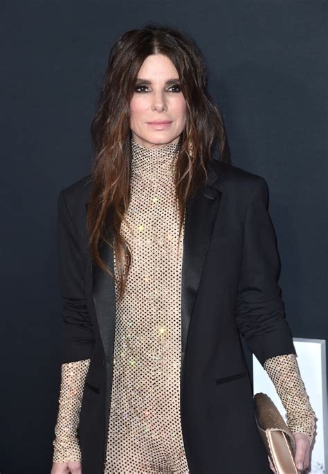 sandra b nude|Sandra Bullock Wore a Sparkly Nude Bodysuit to Her First。